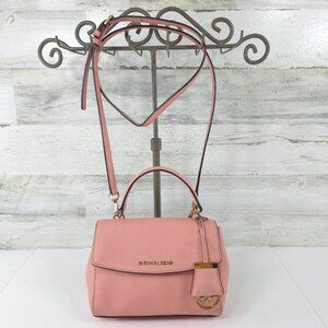 MK MICHAEL KORS AVA EXTRA SMALL CROSSBODY PINK LEATHER BAG SATCHEL PURSE *FLAWS*
